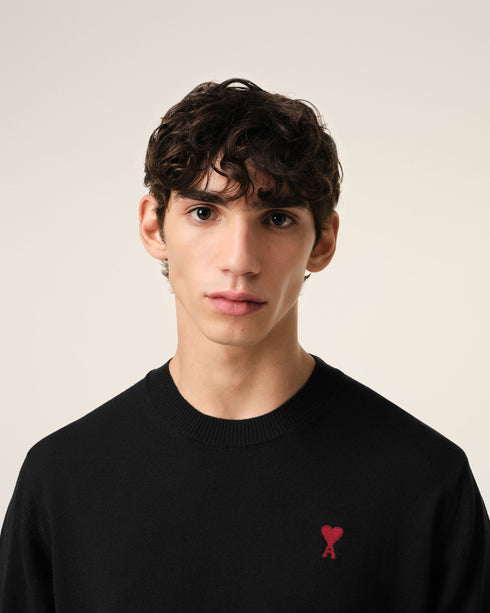 AMI PARIS Merino Red ADC Sweater Mens Apparel